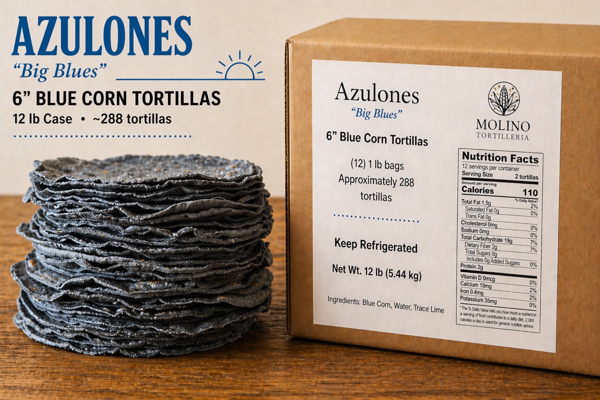 Azulones blue corn tortillas
