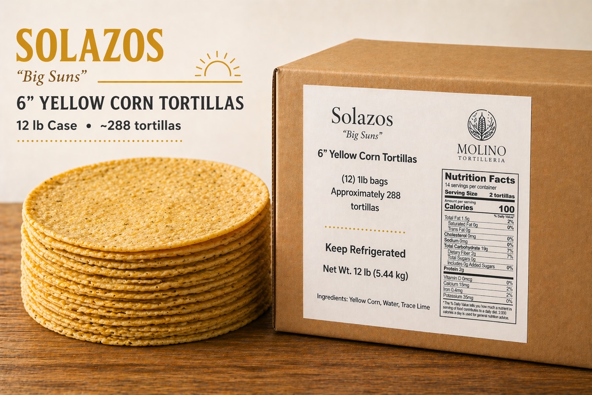Solazos yellow corn tortillas